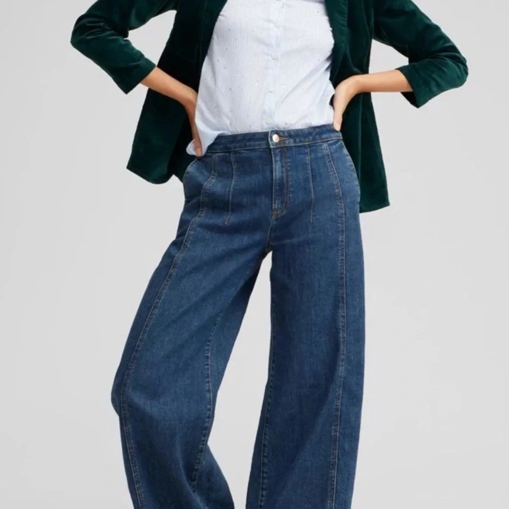 Chico's Dark Blue Flare palazzo Jeans - Picture 10 of 10
